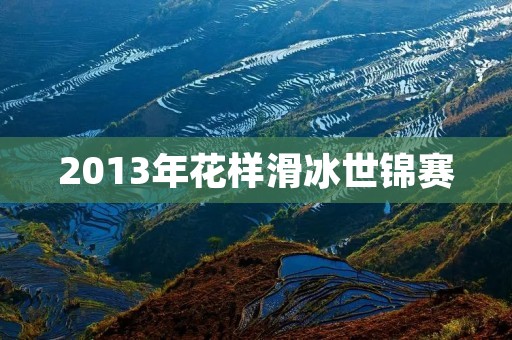 2013年花样滑冰世锦赛：中国选手夺得历史性突破