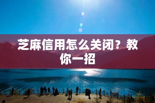 芝麻信用怎么关闭?教你一招 芝麻信用怎么关闭?教你一招