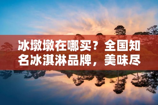 冰墩墩在哪买？全国知名冰淇淋品牌，美味尽在其中