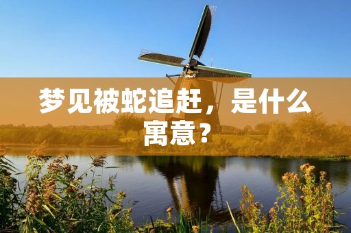 梦见被蛇追赶，是什么寓意？