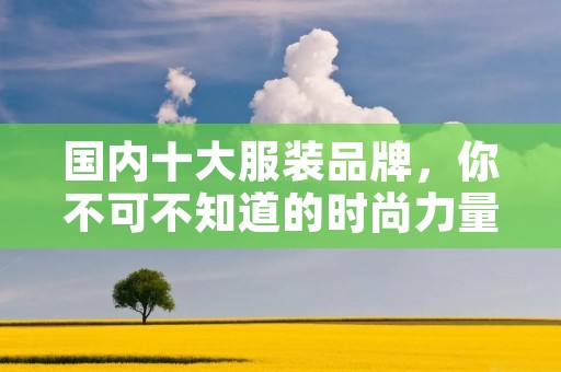 国内十大服装品牌，你不可不知道的时尚力量