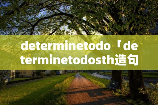 determinetodo「determinetodosth造句及翻译」