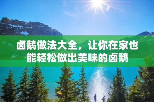 卤鹅做法大全,让你在家也能轻松做出美味的卤鹅 卤鹅做法大全,让你在家也能轻松做出美味的卤鹅