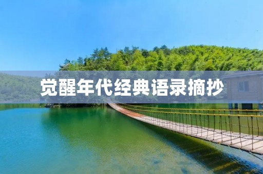 觉醒年代经典语录摘抄