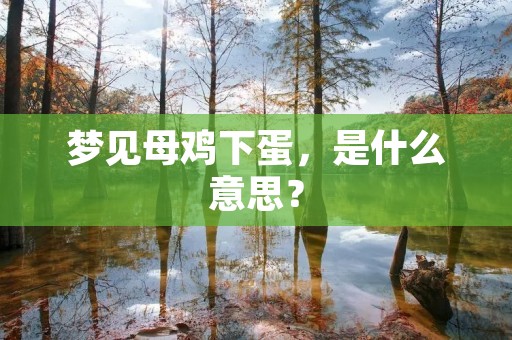 梦见母鸡下蛋,是什么意思?