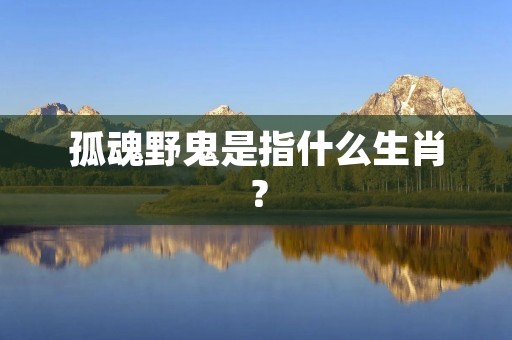 孤魂野鬼是指什么生肖?