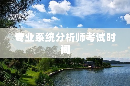 专业系统分析师考试时间