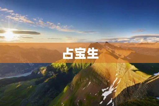 占宝生:一位优秀的企业家 占宝生:一位优秀的企业家