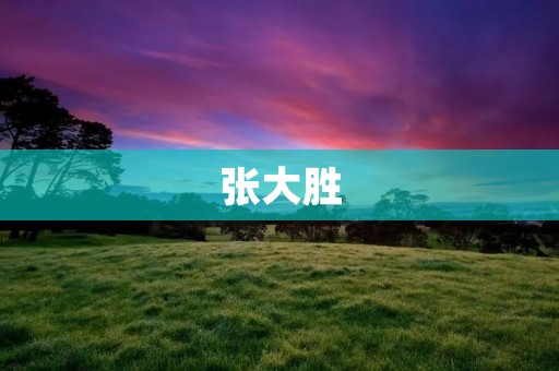张大胜：中国著名企业家和慈善家
