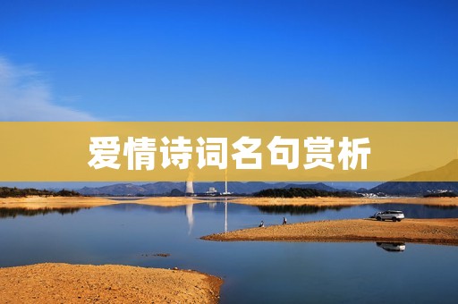 爱情诗词名句赏析