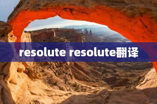 resolute resolute翻译