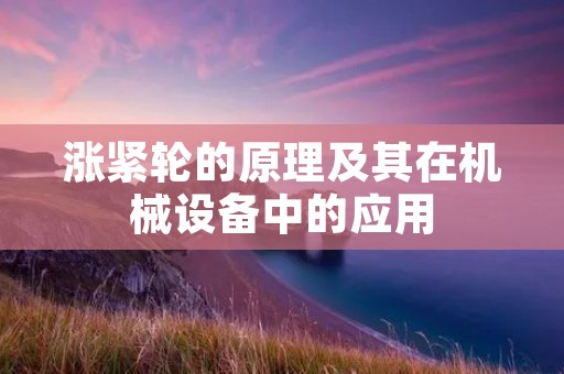 涨紧轮的原理及其在机械设备中的应用 涨紧轮的原理及其在机械设备中的应用