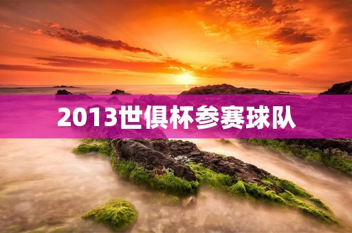 2013世俱杯参赛球队 2013世俱杯参赛球队