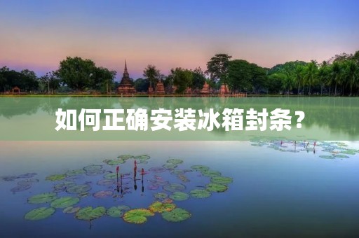 如何正确安装冰箱封条？