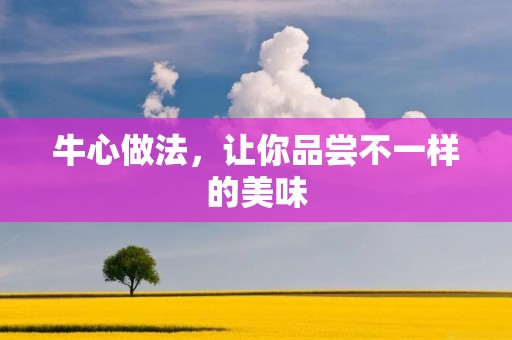 牛心做法,让你品尝不一样的美味 牛心做法,让你品尝不一样的美味