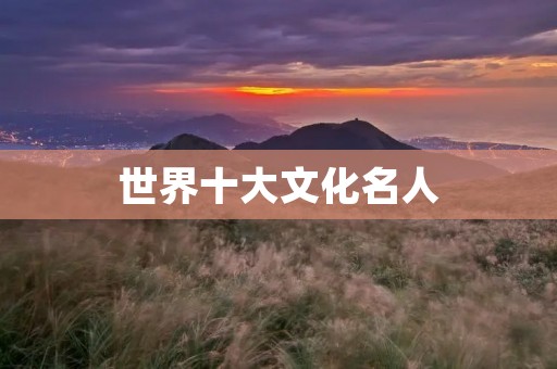 世界十大文化名人