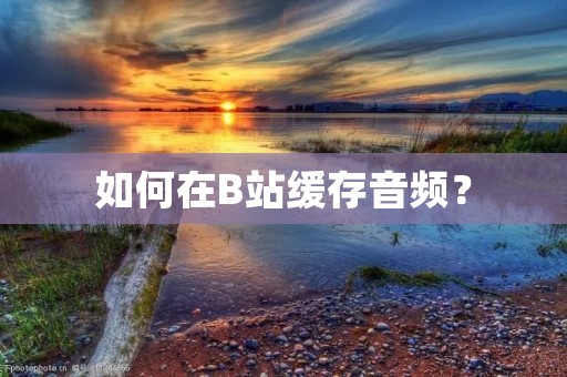 如何在B站缓存音频？