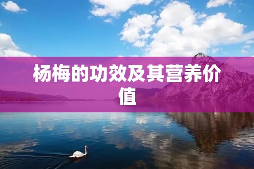 杨梅的功效及其营养价值