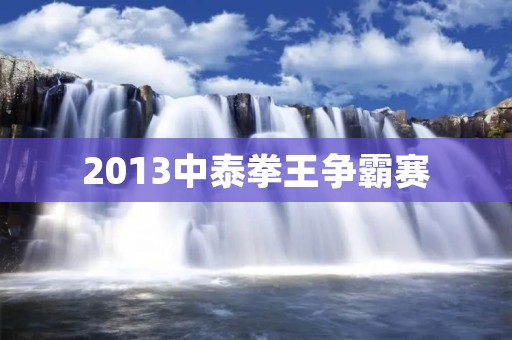 2013中泰拳王争霸赛:泰国选手占据优势 2013中泰拳王争霸赛:泰国选手占据优势