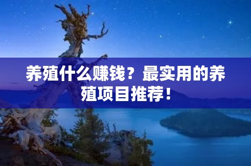 养殖什么赚钱？最实用的养殖项目推荐！
