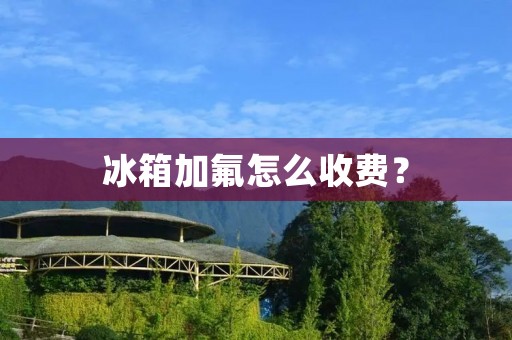 冰箱加氟怎么收费？