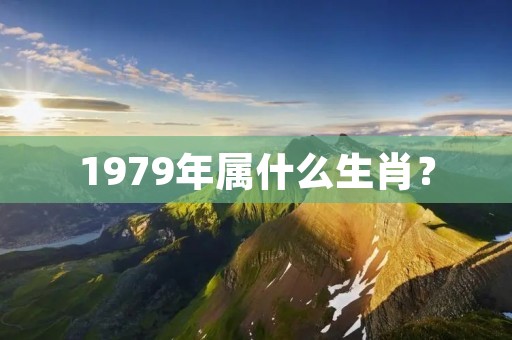 1979年属什么生肖？