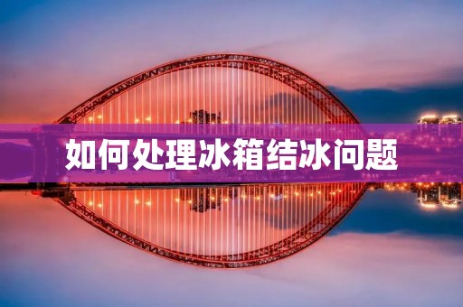 如何处理冰箱结冰问题