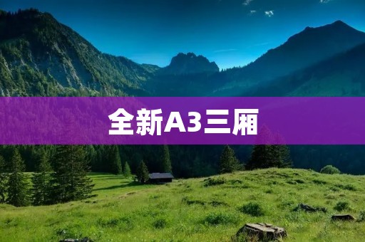 全新A3三厢:豪华与实用的完美结合 全新A3三厢:豪华与实用的完美结合
