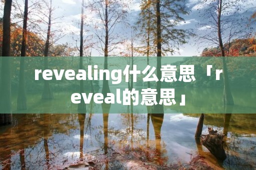 revealing什么意思「reveal的意思」 revealing什么意思「reveal的意思」