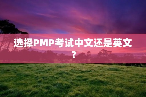 选择PMP考试中文还是英文?