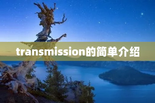 tran**ission的简单介绍