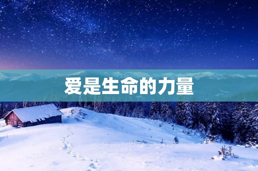 爱是生命的力量