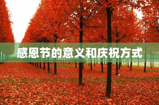 感恩节的意义和庆祝方式
