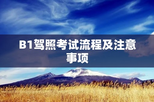 B1驾照考试流程及注意事项 B1驾照考试流程及注意事项