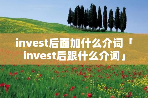 invest后面加什么介词「invest后跟什么介词」