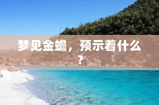 梦见金蟾，预示着什么？
