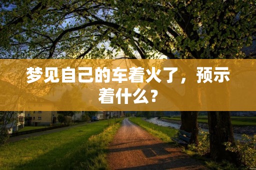 梦见自己的车着火了，预示着什么？
