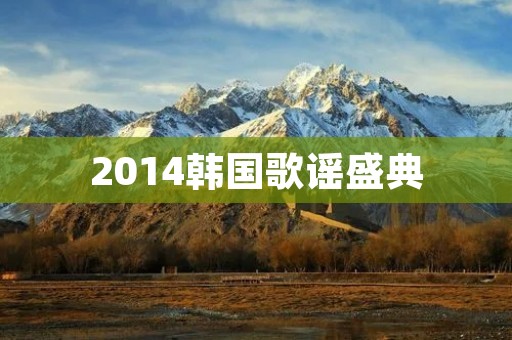 2014韩国歌谣盛典：韩国音乐界的年度盛事