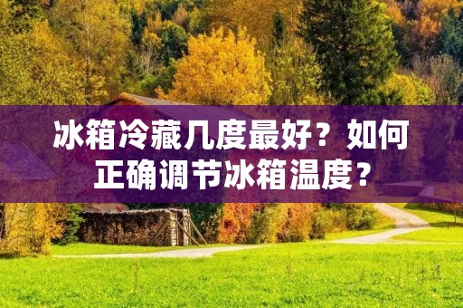 冰箱冷藏几度最好？如何正确调节冰箱温度？
