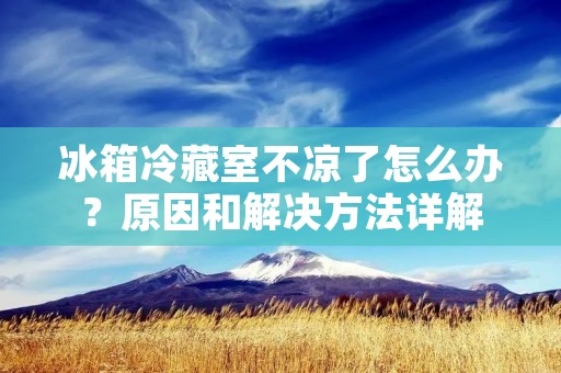 冰箱冷藏室不凉了怎么办？原因和解决方法详解