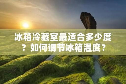 冰箱冷藏室最适合多少度？如何调节冰箱温度？