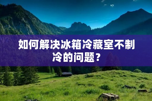 如何解决冰箱冷藏室不制冷的问题？