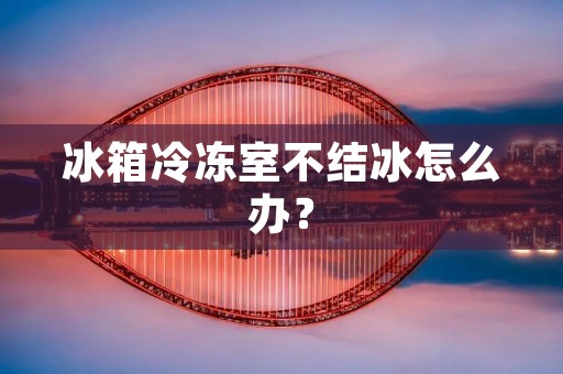 冰箱冷冻室不结冰怎么办？