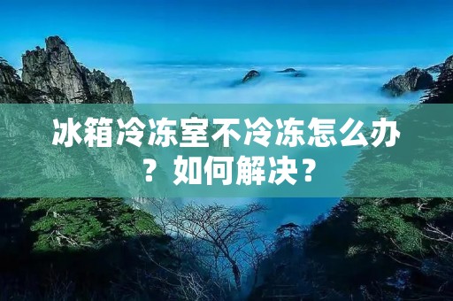 冰箱冷冻室不冷冻怎么办？如何解决？