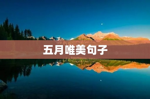 五月唯美句子:让你沉浸在温柔的春光中
