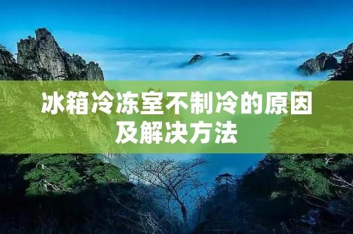 冰箱冷冻室不制冷的原因及解决方法