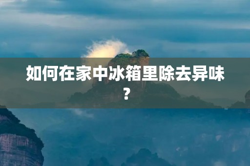 如何在家中冰箱里除去异味？