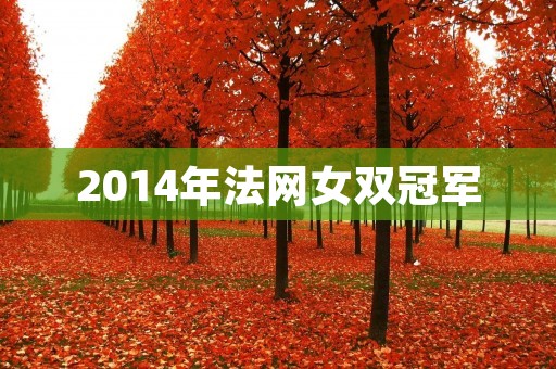 2014年法网女双冠军：玛蒂奇/萨法洛娃