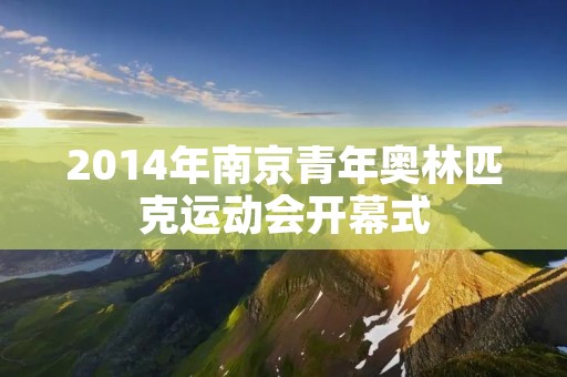 2014年南京青年奥林匹克运动会开幕式