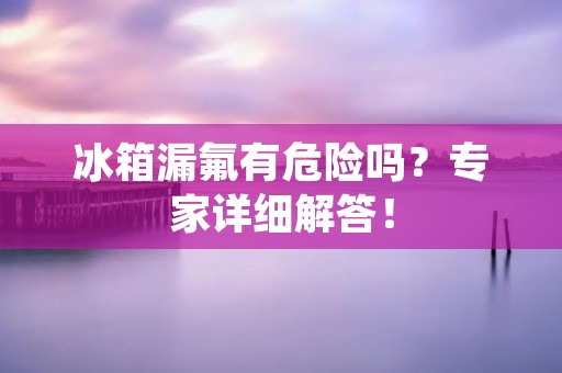 冰箱漏氟有危险吗?专家详细解答! 冰箱漏氟有危险吗?专家详细解答!